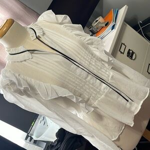 Sheer white dress shirt